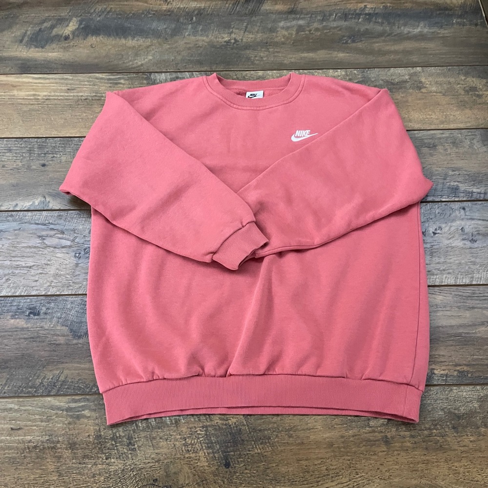Nike Sportswear Club Fleece Crewneck Sweatshirt Rose Pink XL Active Loungewear